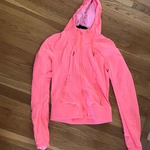 Lulu lemon neon pink/orange athletic rain jacket